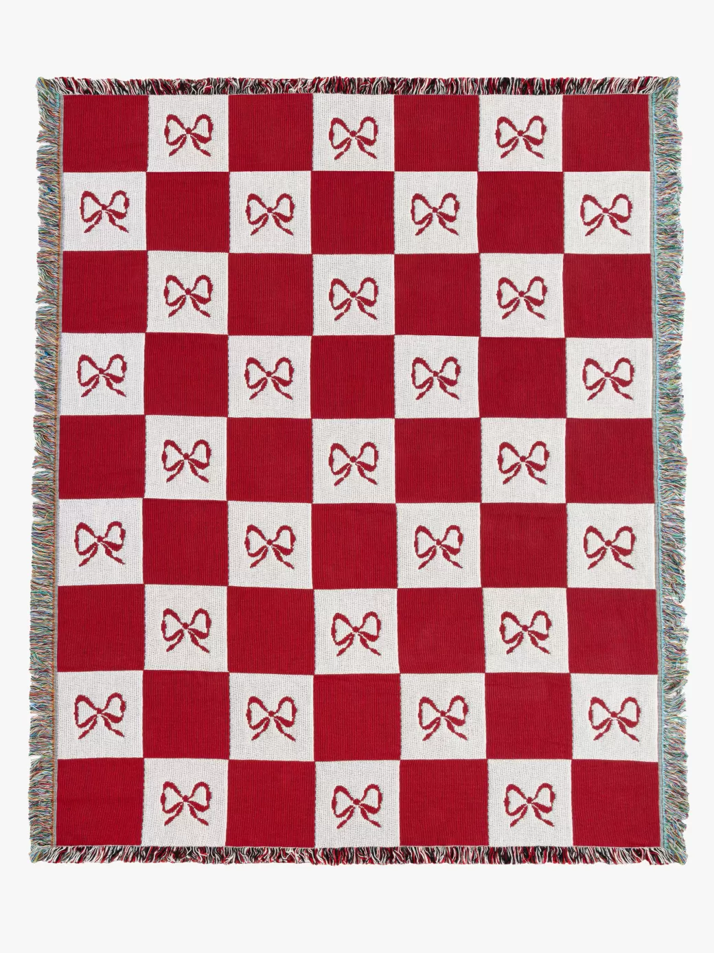 Store Lisa Says Gah Archie Throw Blanket - Merlot Bow Check MerlotBowCheck