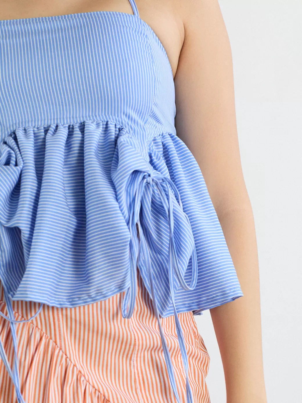 Sale Lisa Says Gah Butterfly Blouse - Azure Pinstripe AzurePinstripe