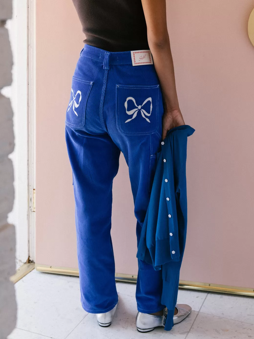 Clearance Lisa Says Gah Dylan Pant - Cobalt/Bows Cobalt/Bows