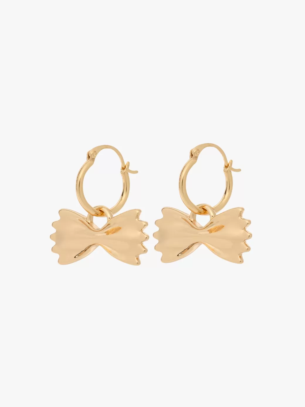 Hot Lisa Says Gah Farfalle Hoops - Gold