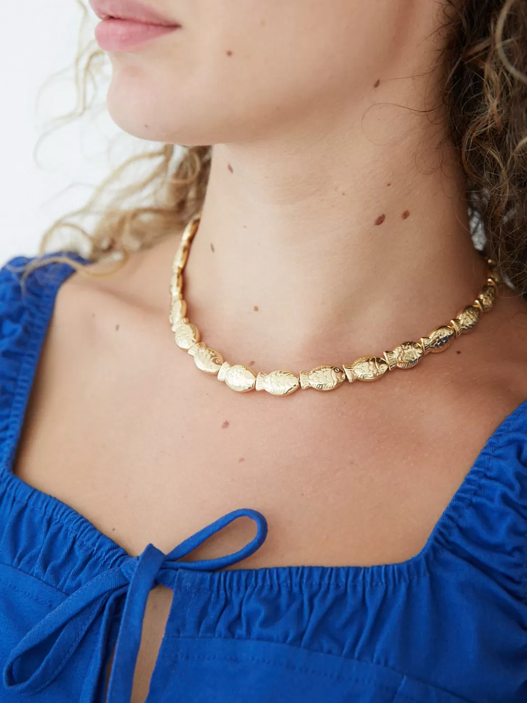 Online Lisa Says Gah Fishes Necklace - GOLD