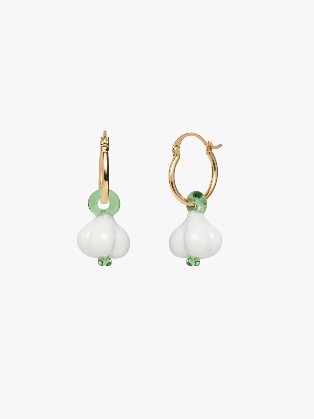 New Lisa Says Gah Garlic Hoops - White