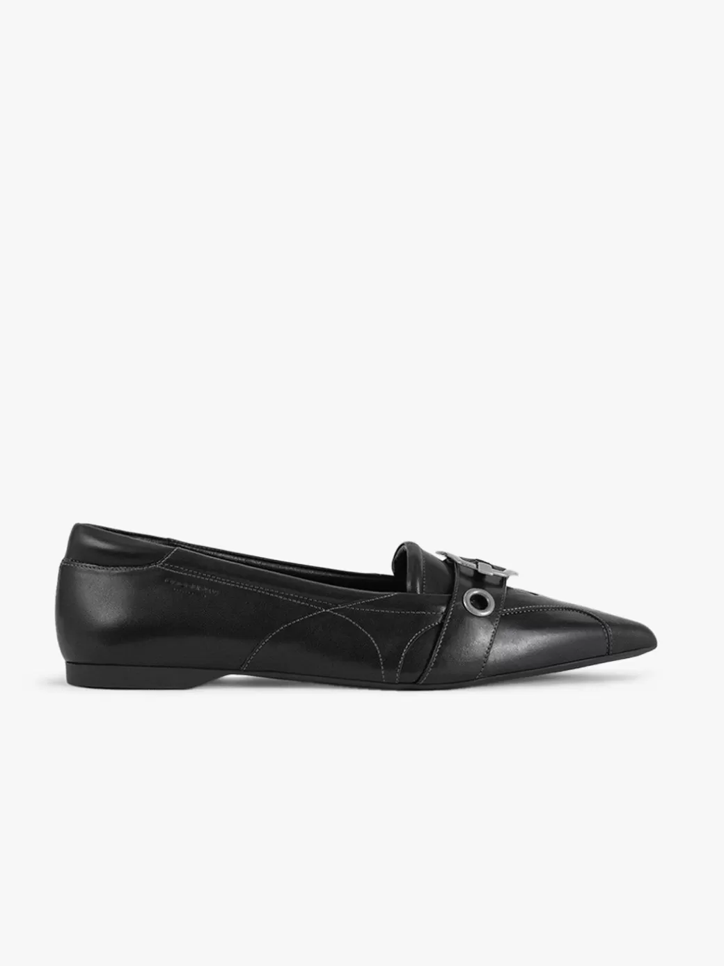Sale Lisa Says Gah Hermine Pointed Buckle Flat - Black
