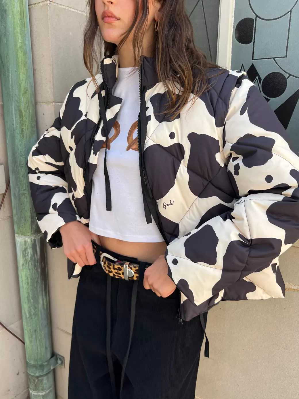 Store Lisa Says Gah Lady Puffer Jacket - Cow