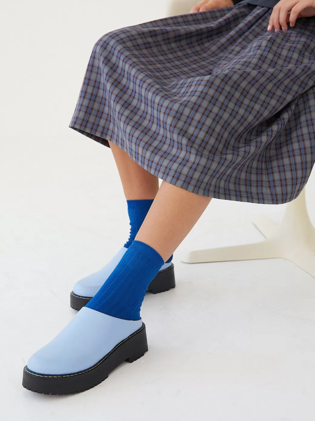 Online Lisa Says Gah Lena Chunky Mule - Alice Blue AliceBlue