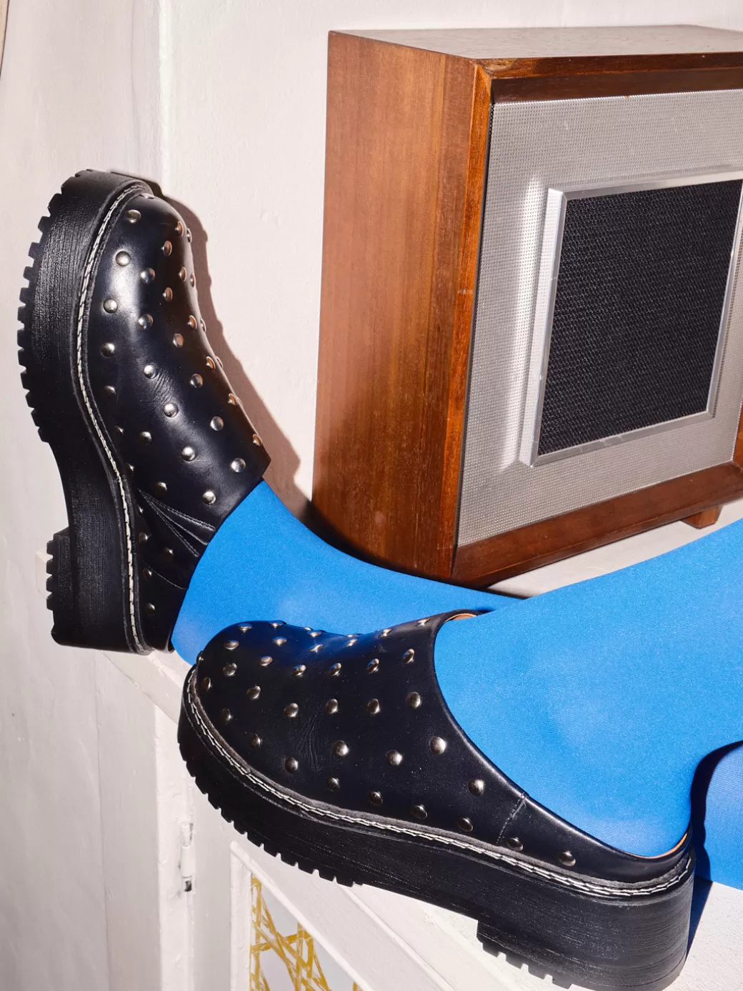 Outlet Lisa Says Gah Lena Chunky Mule - Studs