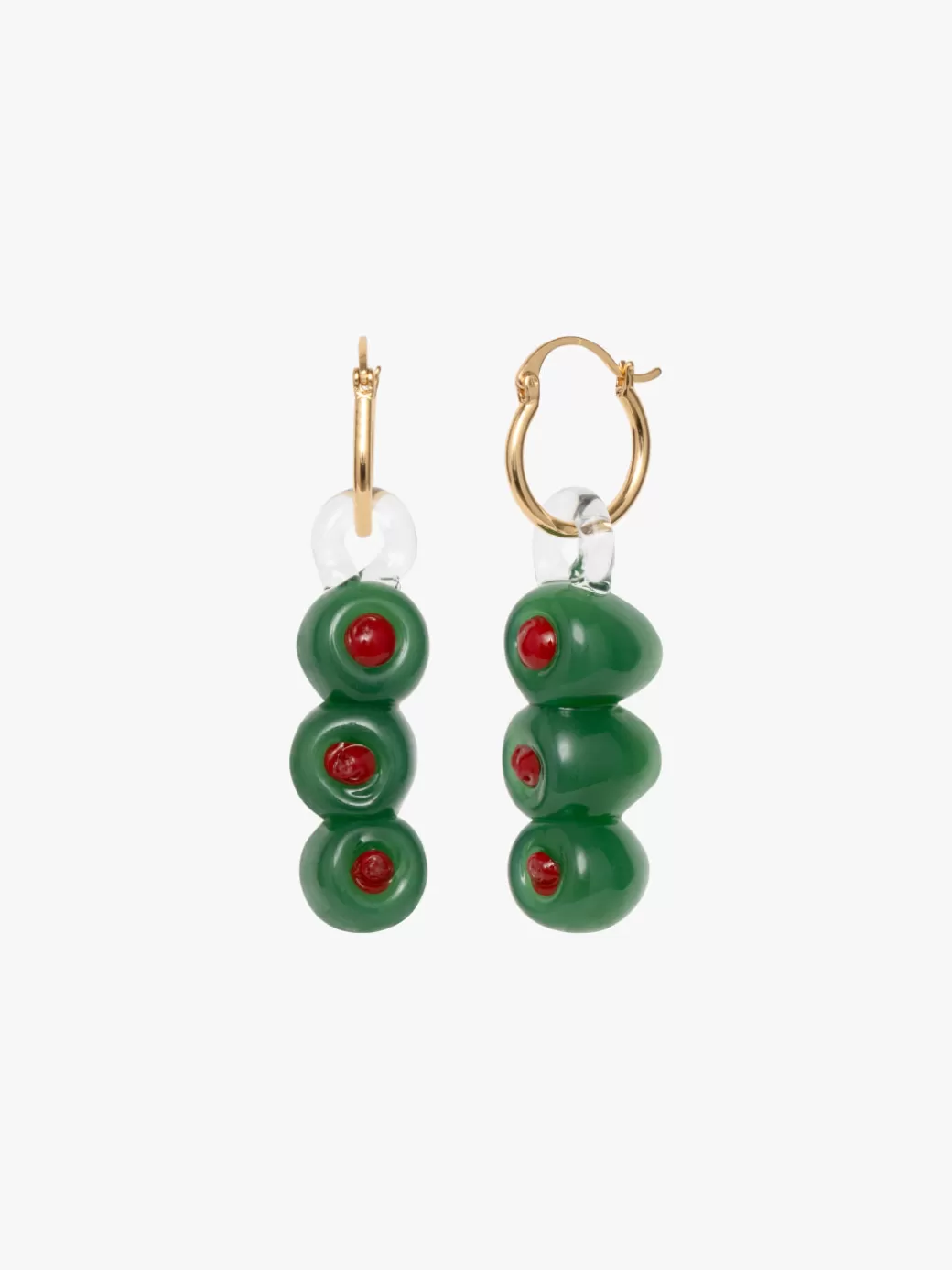Fashion Lisa Says Gah Martini Olives Hoops - Green