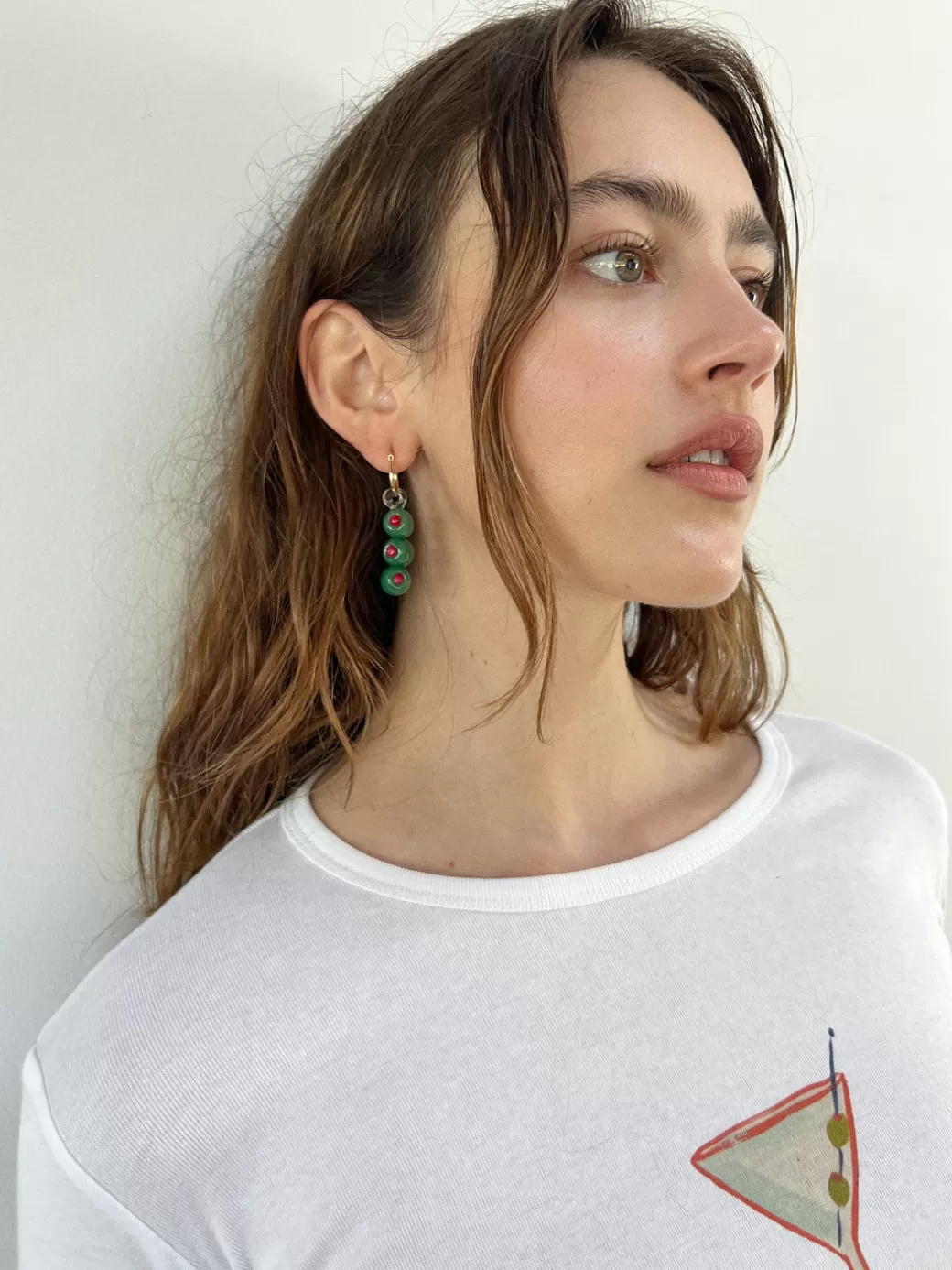 Fashion Lisa Says Gah Martini Olives Hoops - Green