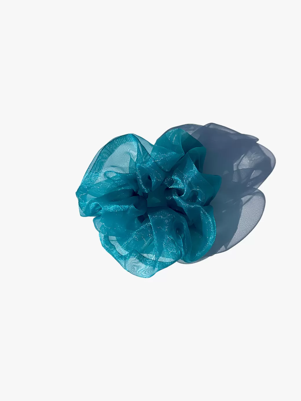 Fashion Lisa Says Gah Mini Organza Scrunchie - Peacock