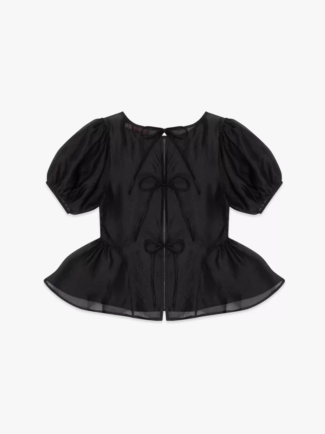 Sale Lisa Says Gah Petra Blouse - Black Organza BlackOrganza