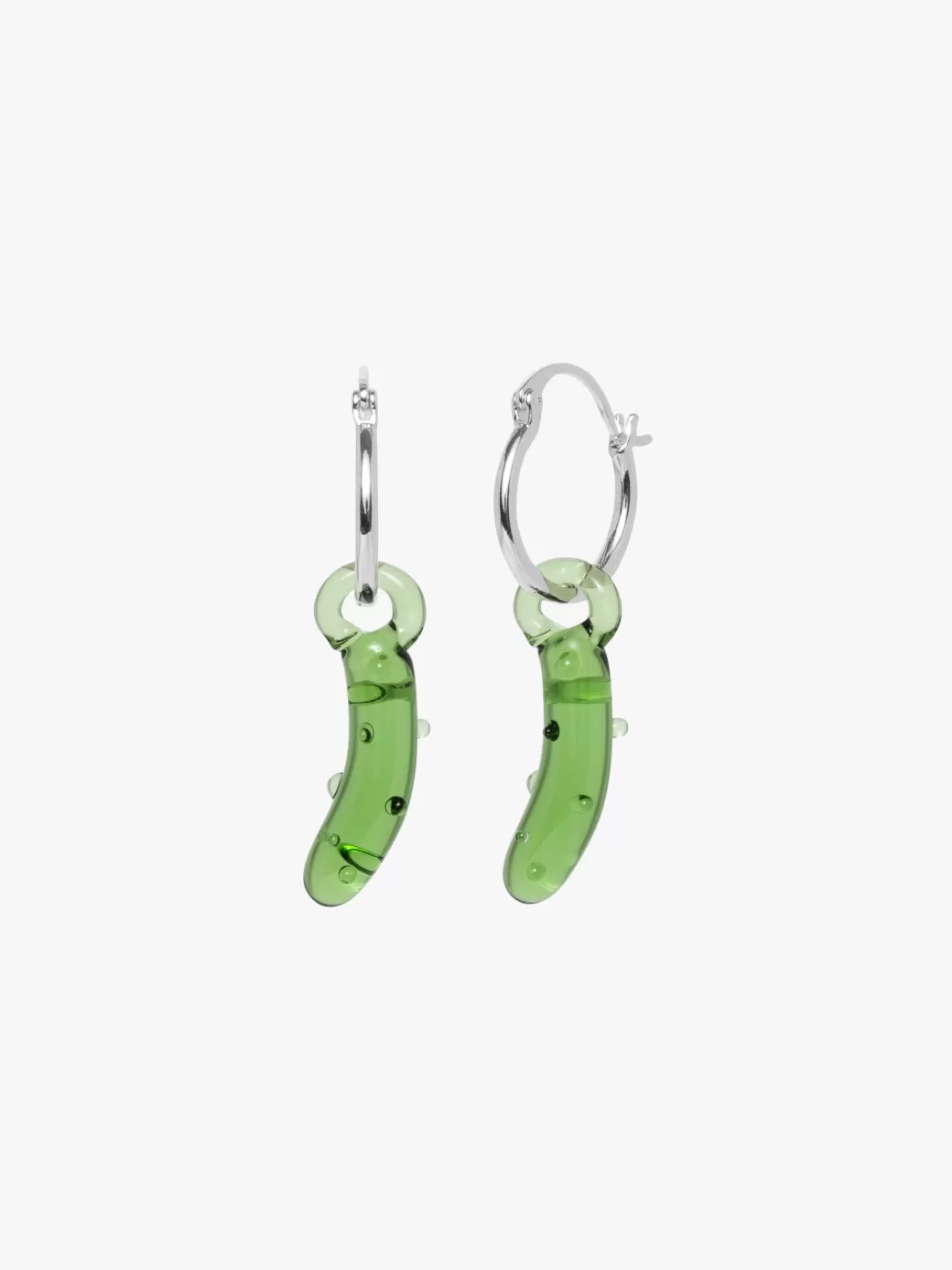 Flash Sale Lisa Says Gah Pickle Hoops - Green/Silver Green/Silver