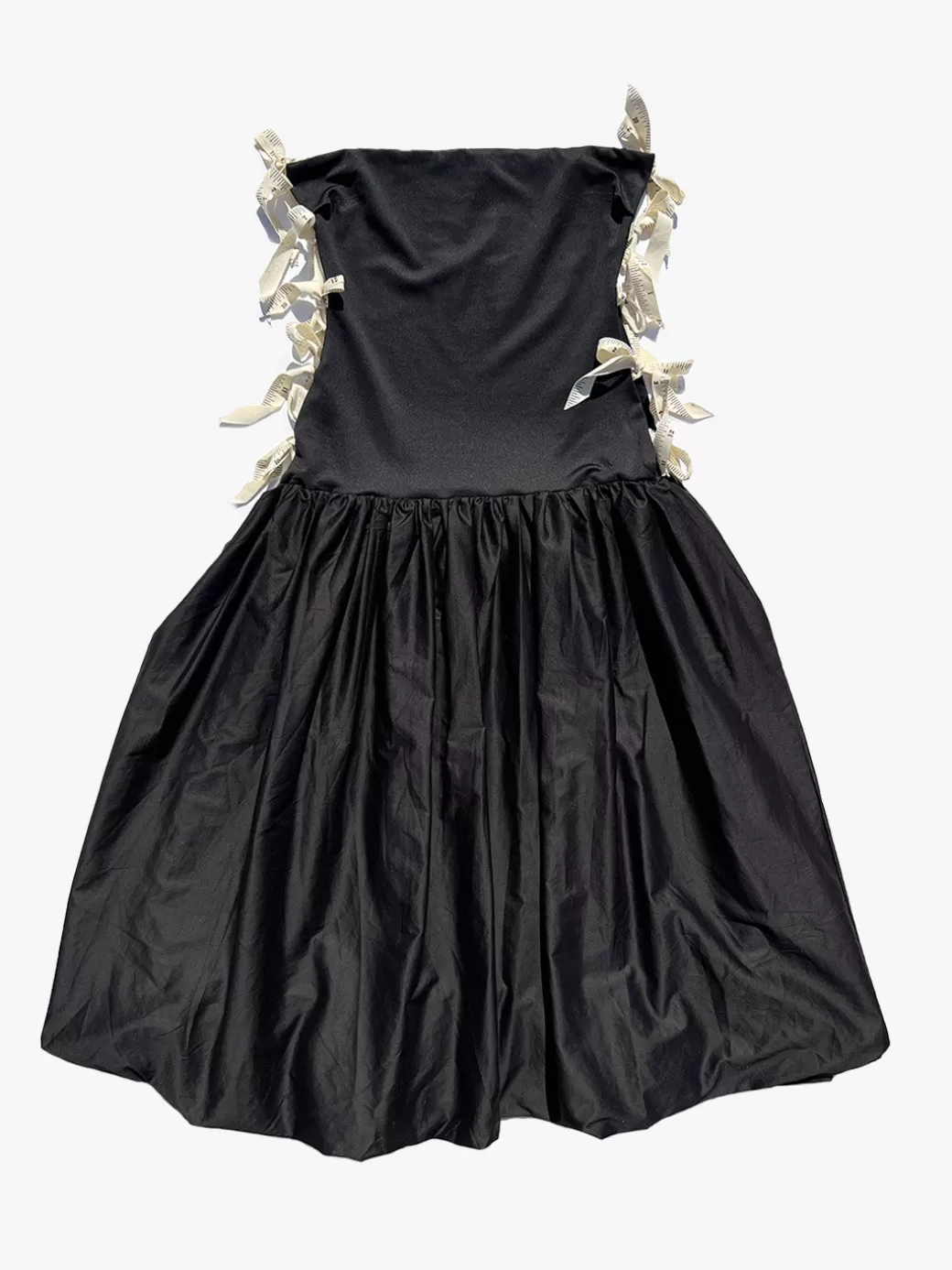 Sale Lisa Says Gah Side Bows Cut-Out Dress - Black/ Measuring Tape Black/MeasuringTape