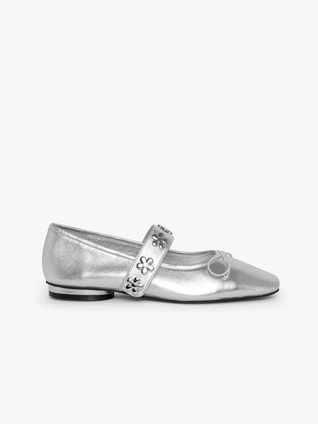 Clearance Lisa Says Gah Sylvie Ballet Flat - Silver Silver.5