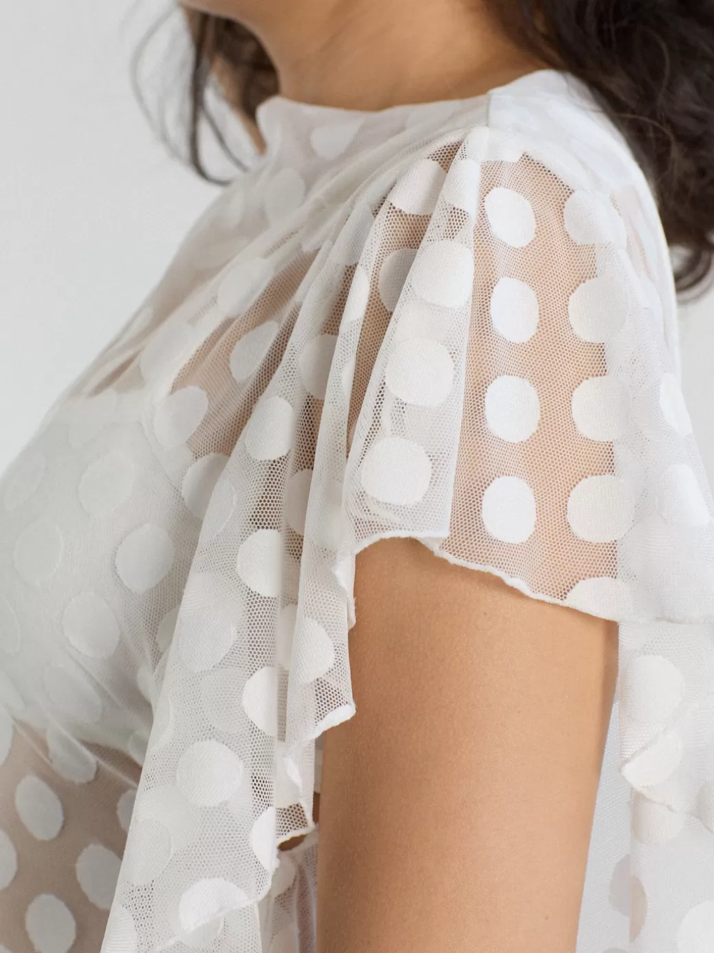 Best Sale Lisa Says Gah Zehra Top - White Polka WhitePolka